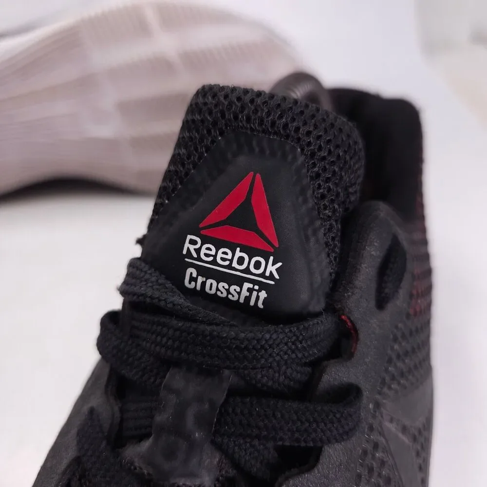 Reebok Crossfit Nano 7 Lace Up Athletic Shoe Mens Size 8 BS8755 Black Red White
